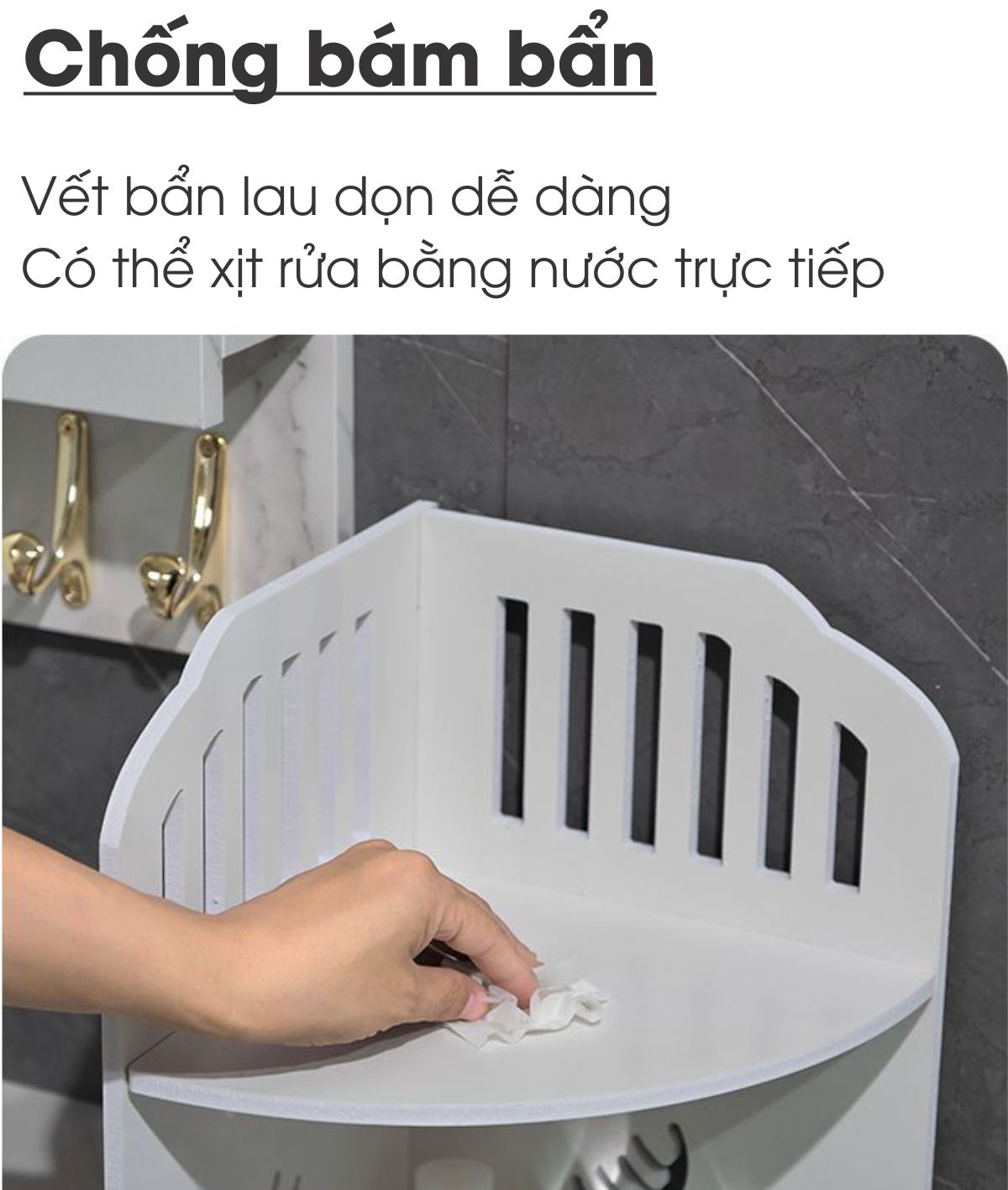 Kệ Góc Tường 4 Tầng Họa Tiết Nan